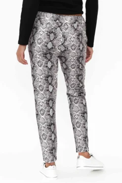 Pants<Hourglass Rowan Grey Snakeskin Tie Pant