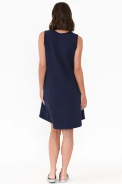 Cotton Dresses<One Ten Willow Roxanne Navy Swing Dress