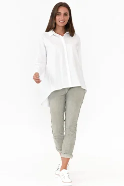 Pants<La Strada Rueben Khaki Embellished Stretch Pant