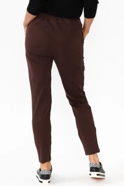 Pants<Hourglass Rylan Chocolate Cotton Tie Pant