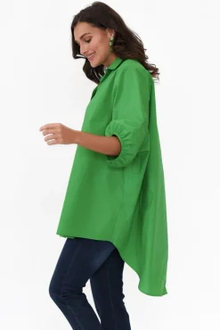 Cotton Tops<Slate the Label Sadie Green Cotton Tunic Top