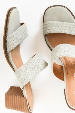 Heeled Sandals<Bay Lane Saloon Grey Leather Heel