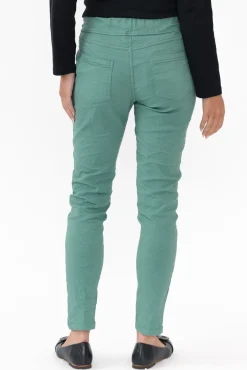 Pants<Rosa Sera Samford Teal Crinkle Drawstring Pant