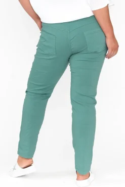 Pants<Rosa Sera Samford Teal Crinkle Drawstring Pant