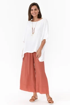 Pants<La Mode Samira Rust Cotton Wide Leg Pant