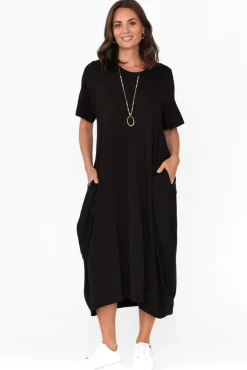 Bamboo Dresses<Pq Samiya Black Bamboo Dress