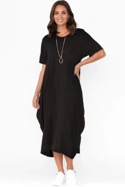 Bamboo Dresses<Pq Samiya Black Bamboo Dress