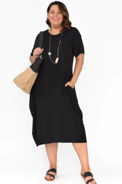 Bamboo Dresses<Pq Samiya Black Bamboo Dress
