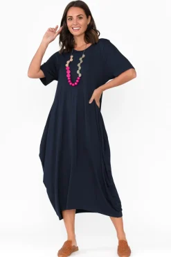 Bamboo Dresses<Pq Samiya Navy Bamboo Dress