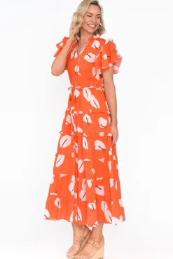 Cotton Dresses<Maude Vivante Sana Sunset Petals Cotton Frill Dress