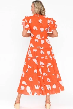 Cotton Dresses<Maude Vivante Sana Sunset Petals Cotton Frill Dress