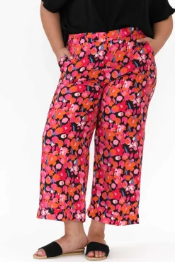 Pants<Betty Basics Sarah Pink Floral Cropped Pant