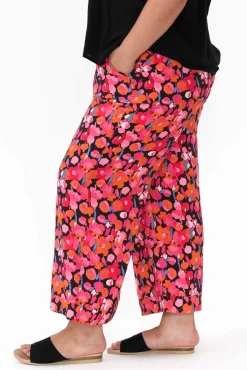 Pants<Betty Basics Sarah Pink Floral Cropped Pant