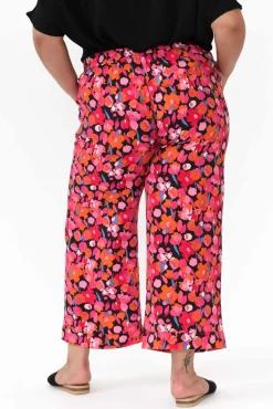 Pants<Betty Basics Sarah Pink Floral Cropped Pant