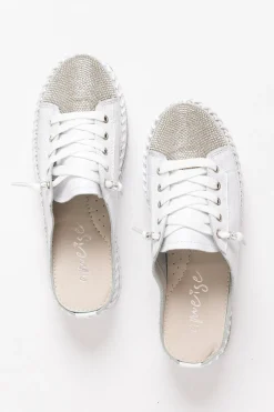 White Sneakers<Ameise Sarah White Leather Mule Sneaker