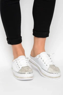 White Sneakers<Ameise Sarah White Leather Mule Sneaker