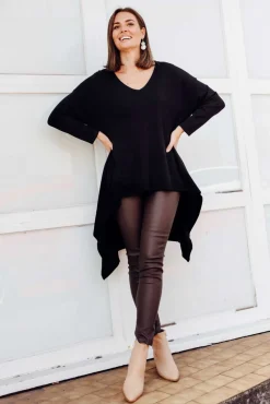 Pants<Slate the Label Sawyer Chocolate Wet Look Pant