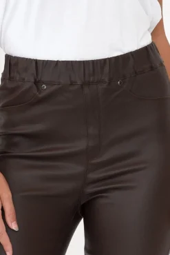 Pants<Slate the Label Sawyer Chocolate Wet Look Pant