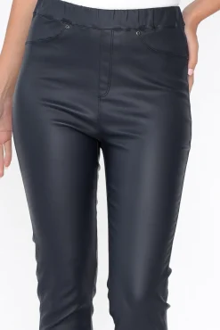 Pants<Slate the Label Sawyer Navy Wet Look Pant