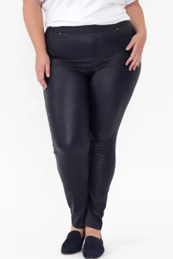 Pants<Slate the Label Sawyer Navy Wet Look Pant