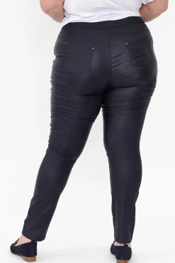 Pants<Slate the Label Sawyer Navy Wet Look Pant