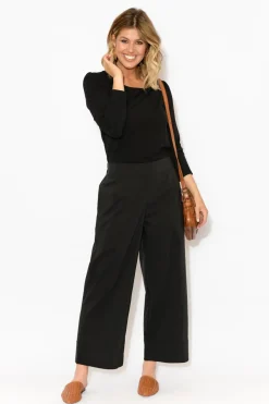 Pants<Tirelli Shannon Black Wide Leg Pant