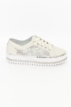 Leather Sneakers<Ameise Show Stone Leather Diamante Sneaker