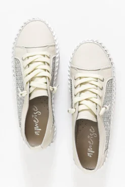Leather Sneakers<Ameise Show Stone Leather Diamante Sneaker