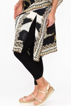 Tunic Tops<Fashion Spectrum Snow Leopard Silk Kaftan