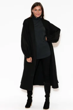Jackets<Fate Becker So Close Black Wool Blend Coat