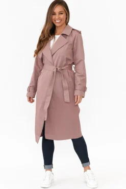 Coats<Foil Soho Berry Trench Coat