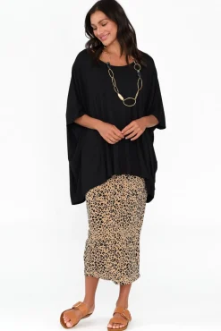 Sleeved Tops<Pq Sorronda Black Bamboo Batwing Top