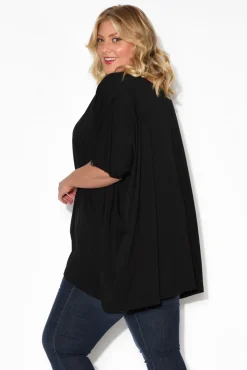 Sleeved Tops<Pq Sorronda Black Bamboo Batwing Top