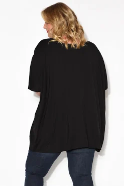 Sleeved Tops<Pq Sorronda Black Bamboo Batwing Top