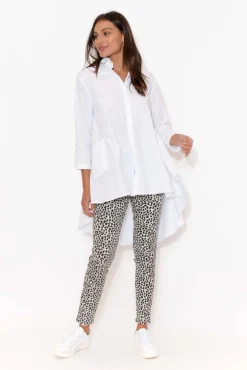 Tunic Tops<Tirelli Stevie White Cotton Poplin Swing Shirt