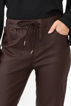 Pants<Italian Star Suzi Chocolate Wet Look Stretch Pant