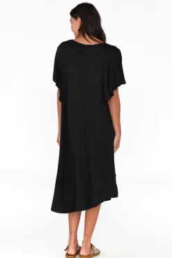 Below Knee Dresses<Betty Basics Tahiti Black Frill Dress