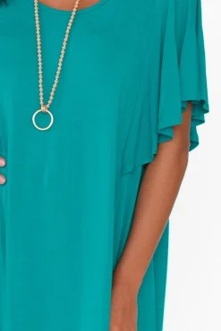 Below Knee Dresses<Betty Basics Tahiti Blue Lagoon Frill Dress