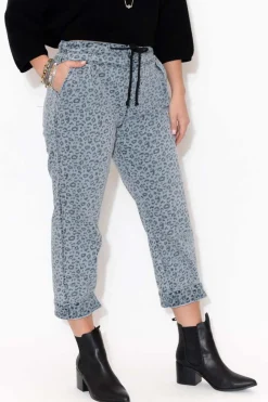 Jeans<Ellis Dewey Tasha Denim Leopard Jogger Pant