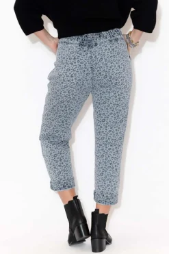 Jeans<Ellis Dewey Tasha Denim Leopard Jogger Pant