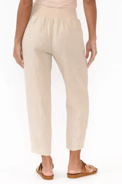 Pants<Gordon Smith Tatum Beige Linen Pant