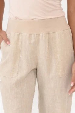 Pants<Gordon Smith Tatum Beige Linen Pant