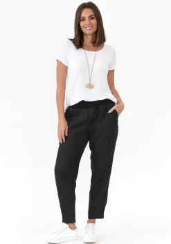 Pants<Gordon Smith Tatum Black Linen Pant