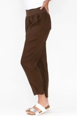 Pants<Gordon Smith Tatum Chocolate Linen Pant