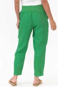 Pants<Gordon Smith Tatum Green Linen Pant