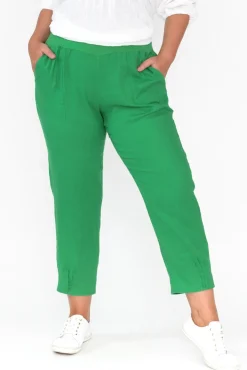 Pants<Gordon Smith Tatum Green Linen Pant