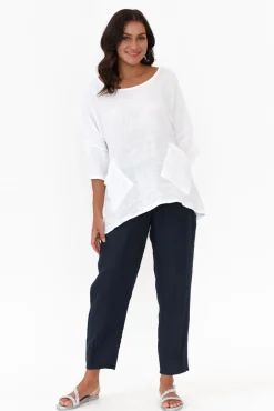 Pants<Gordon Smith Tatum Navy Linen Pant