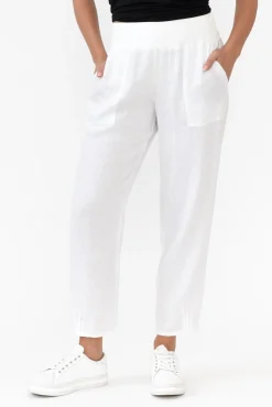 Pants<Gordon Smith Tatum White Linen Pant