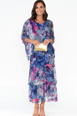 Maxi Dresses<L'amore Teffy Blue Blossom Layer Dress