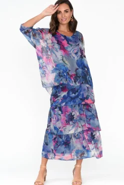 Maxi Dresses<L'amore Teffy Blue Blossom Layer Dress
